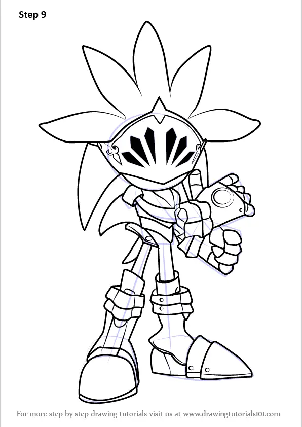 Step by Step How to Draw Sir Galahad from Sonic the Hedgehog