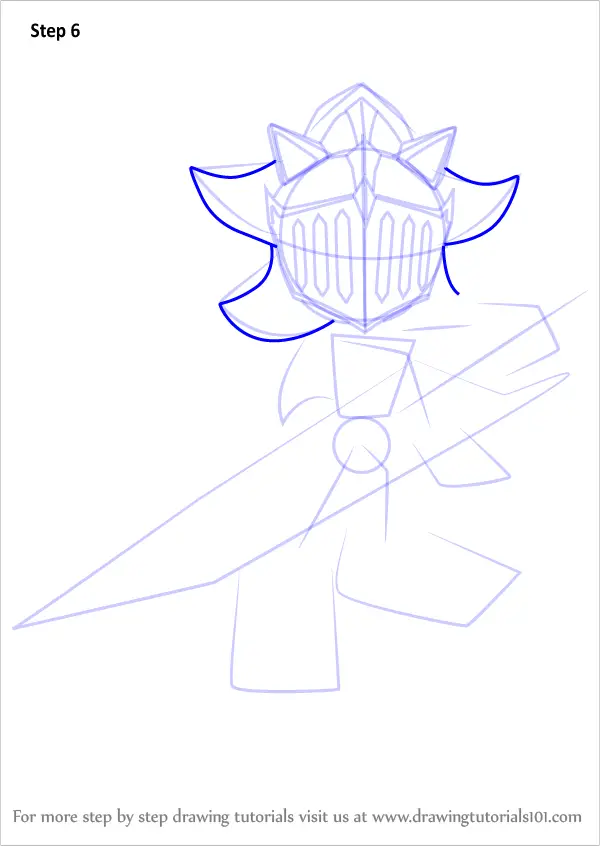 Step by Step How to Draw Sir Lancelot from Sonic the Hedgehog