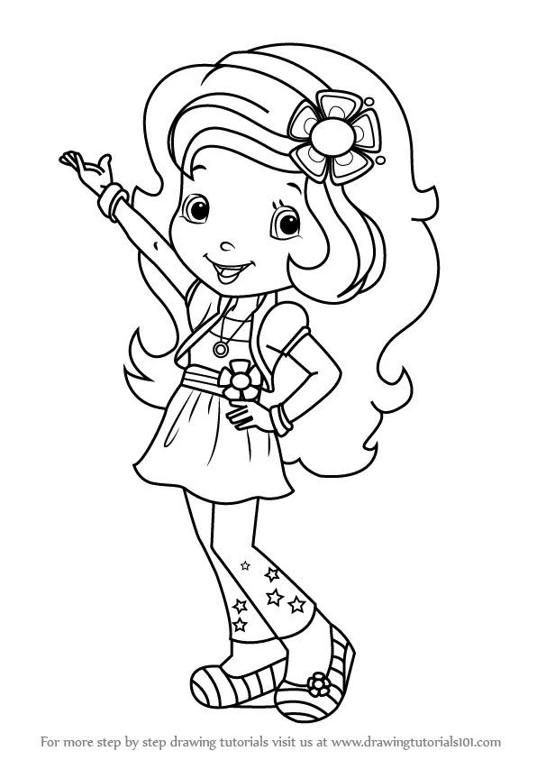 Step by Step How to Draw Orange Blossom from Strawberry Shortcake ...