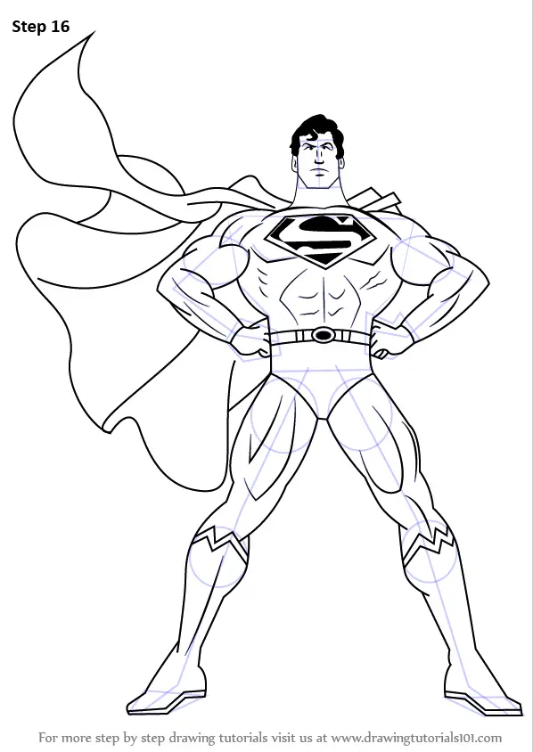 Learn How to Draw Superman (Superman) Step by Step Drawing Tutorials