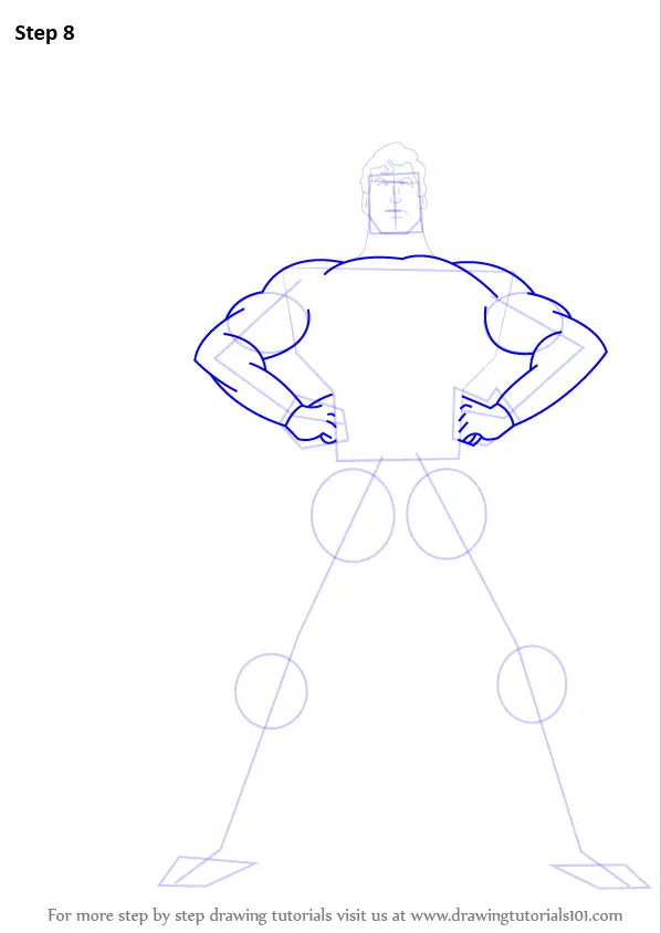 Learn How To Draw Superman (superman) Step By Step : Drawing Tutorials