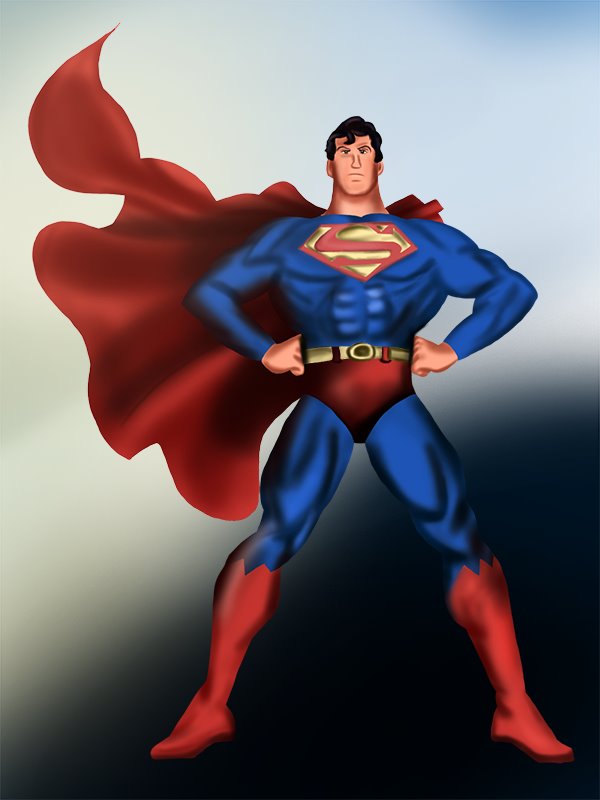 Learn How to Draw Superman (Superman) Step by Step : Drawing Tutorials
