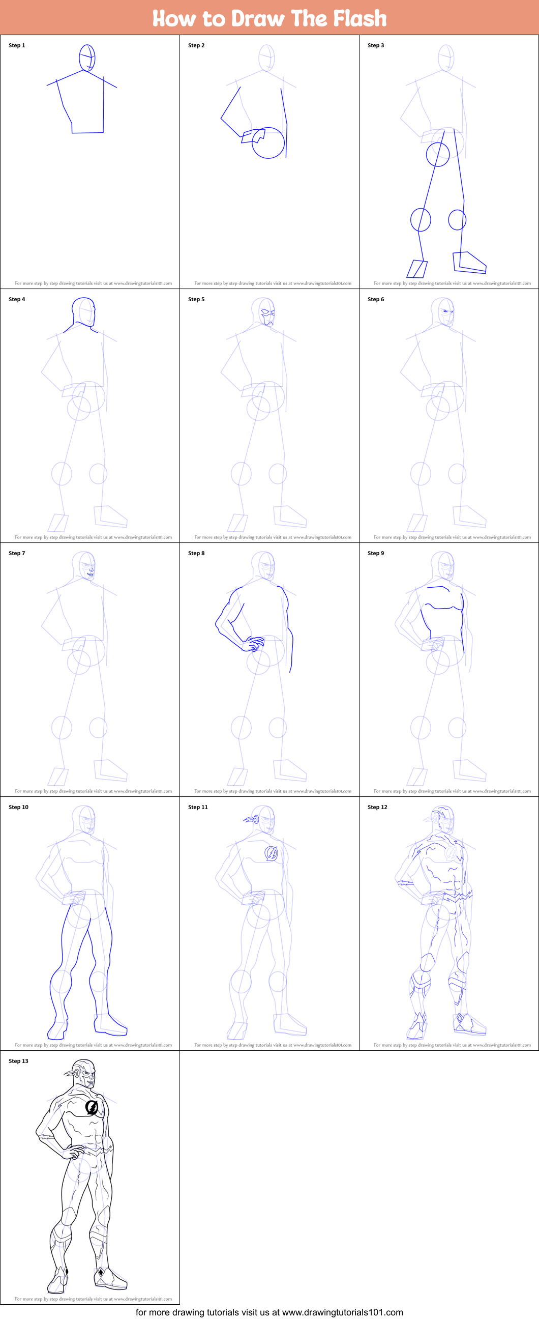 Amazing How To Draw The Flash Step By Step in 2023 Check it out now 