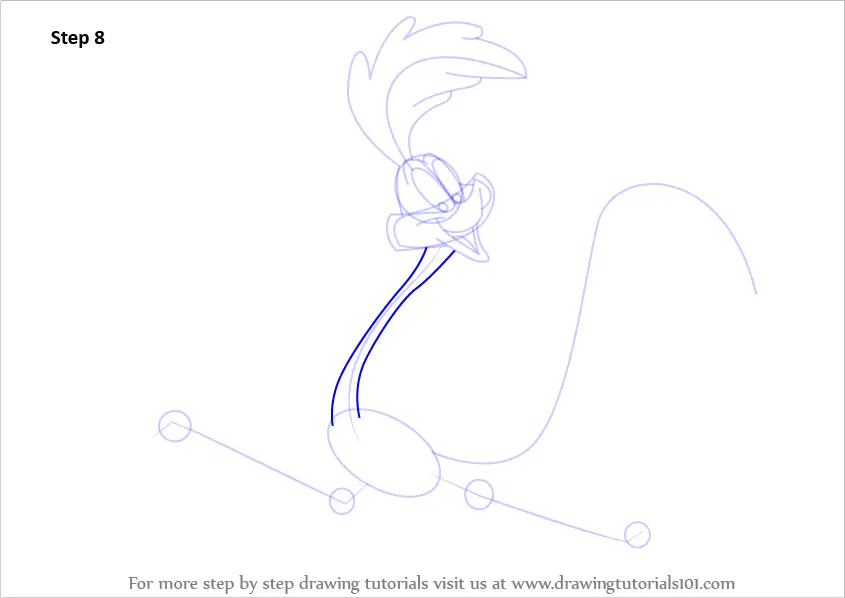 Learn How to Draw The Road Runner (The Road Runner) Step by Step