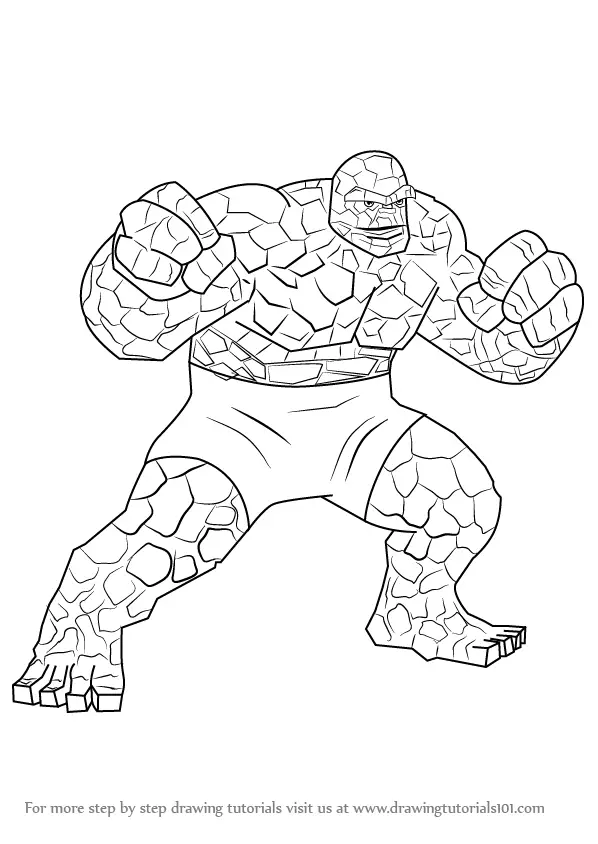 Learn How to Draw The Thing (The Thing) Step by Step : Drawing Tutorials