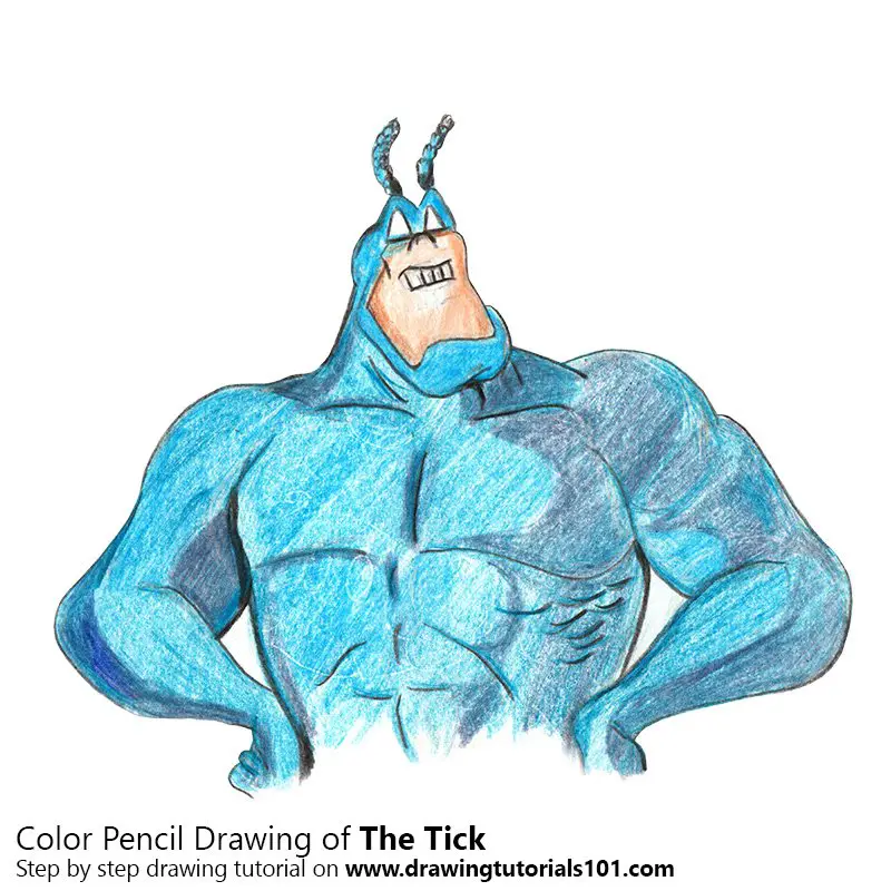 The Tick Color Pencil Drawing