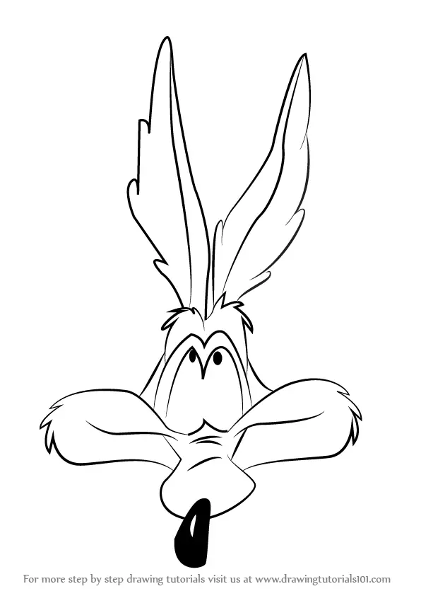 Learn How to Draw Wile E. Coyote Face (Wile E. Coyote) Step by Step