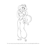 How to Draw Princess Jasmine from Aladdin