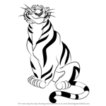 How to Draw Rajah from Aladdin
