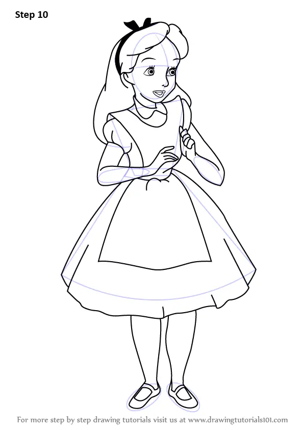 Learn How to Draw Alice from Alice in Wonderland (Alice in Wonderland