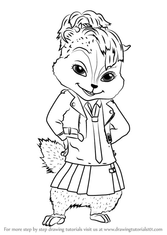 Learn How to Draw Brittany from Alvin and the Chipmunks (Alvin and the