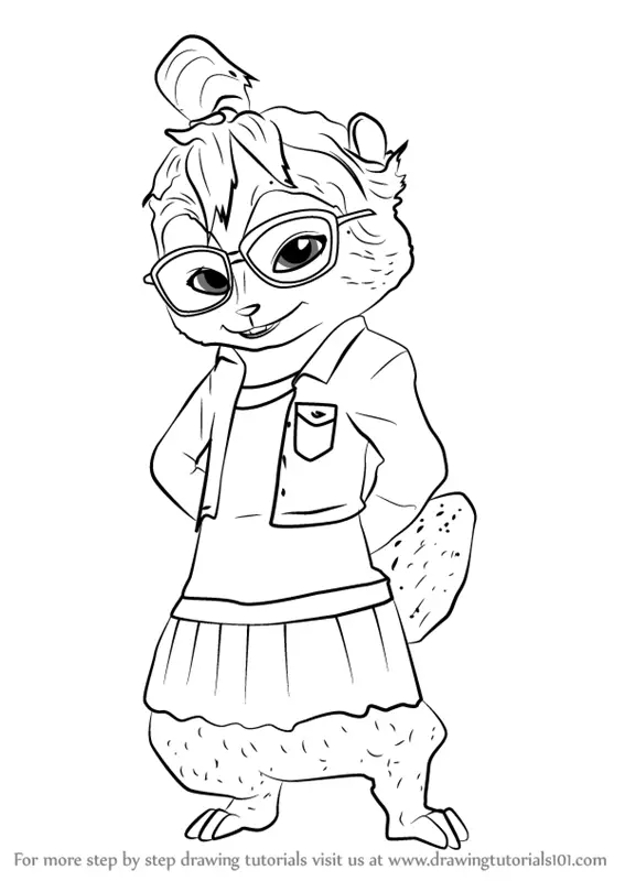 Step by Step How to Draw Jeanette from Alvin and the Chipmunks ...