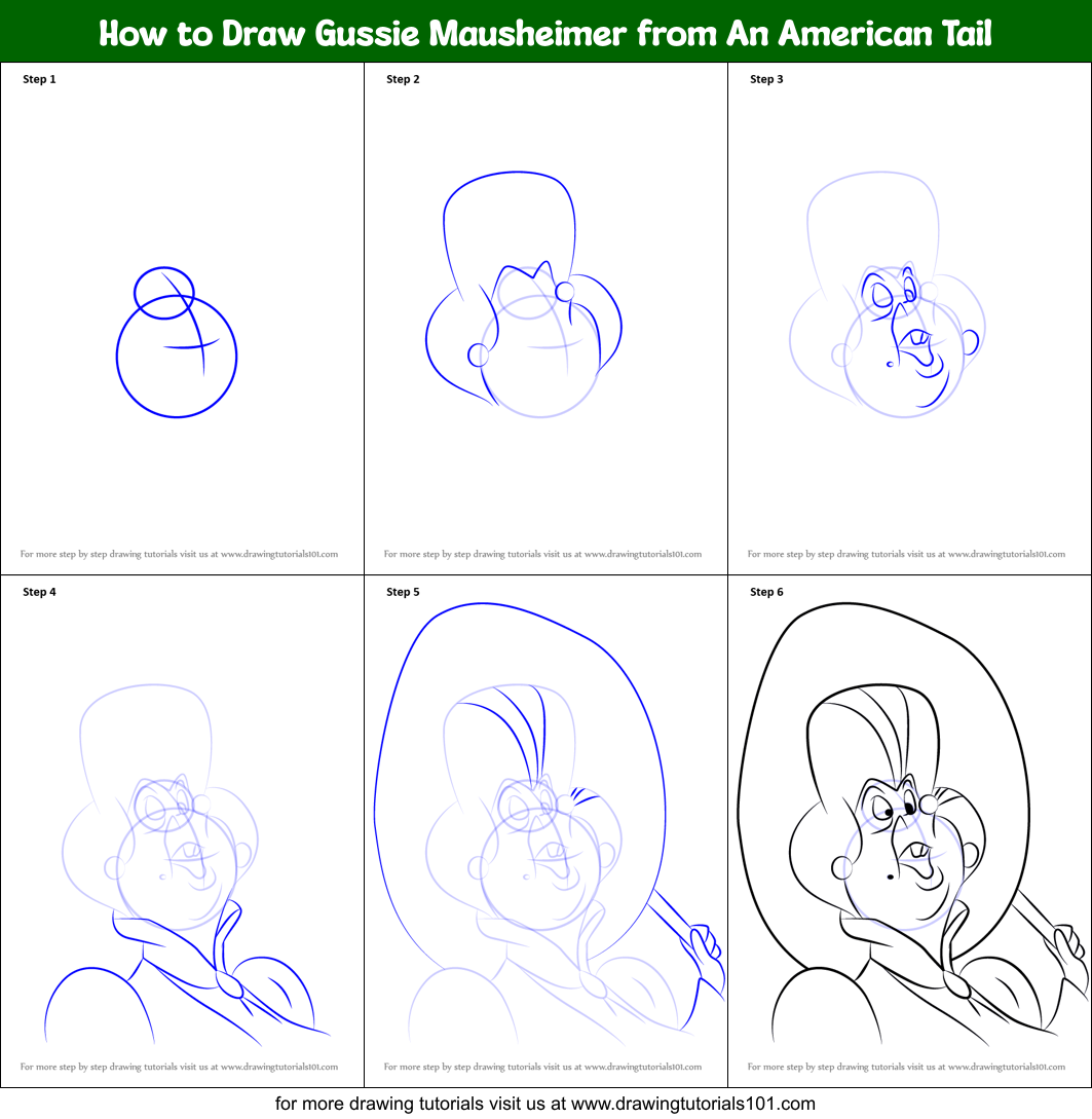 gussie mausheimer coloring page to print an american tail