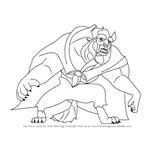 How to Draw Beast from Beauty and the Beast
