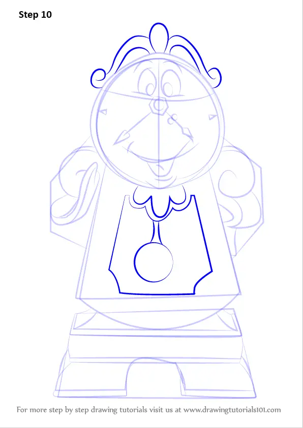 Learn How to Draw Cogsworth from Beauty and the Beast (Beauty and the