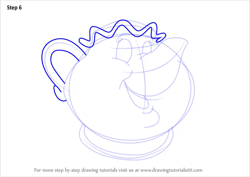 Learn How to Draw Mrs. Potts from Beauty and the Beast (Beauty and the