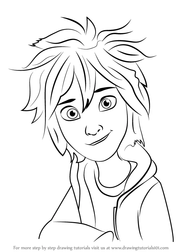Learn How to Draw Hiro Hamada Face (Big Hero 6) Step by Step : Drawing ...