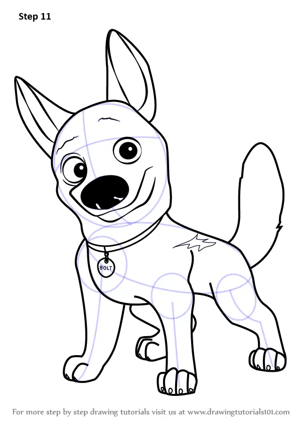 Learn How to Draw Bolt the Dog (Bolt) Step by Step Drawing Tutorials