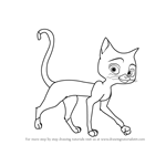 How to Draw Mittens Cat from Bolt