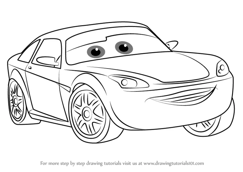 Step by Step How to Draw Bob Cutlass from Cars 3 : DrawingTutorials101.com