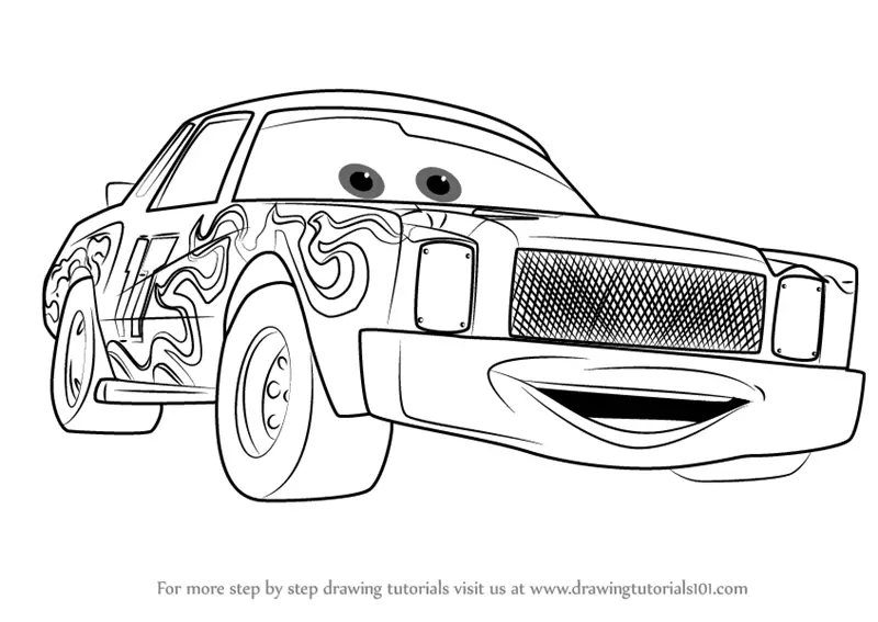Learn How to Draw Darrell Cartrip from Cars 3 (Cars 3) Step by Step ...