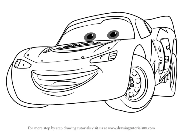 Learn How to Draw Lightning McQueen from Cars 3 (Cars 3) Step by Step ...