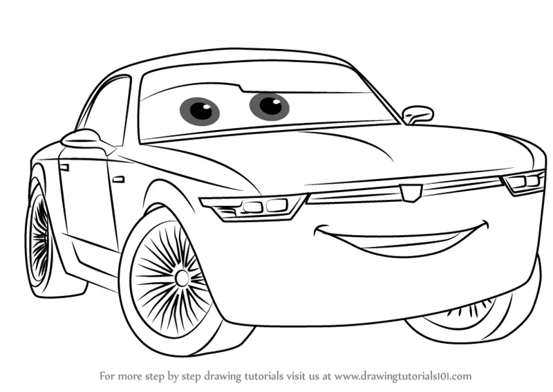 Learn How to Draw Sterling from Cars 3 (Cars 3) Step by Step : Drawing ...