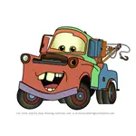 How to Draw Tow Mater from Cars