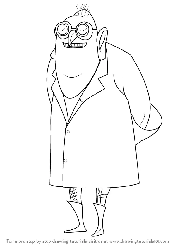 Learn How to Draw Dr. Nefario from Despicable Me (Despicable Me) Step