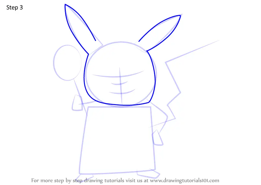Anime Art  How To Draw Detective Pikachu Step By Step  drawings 3   Steemit