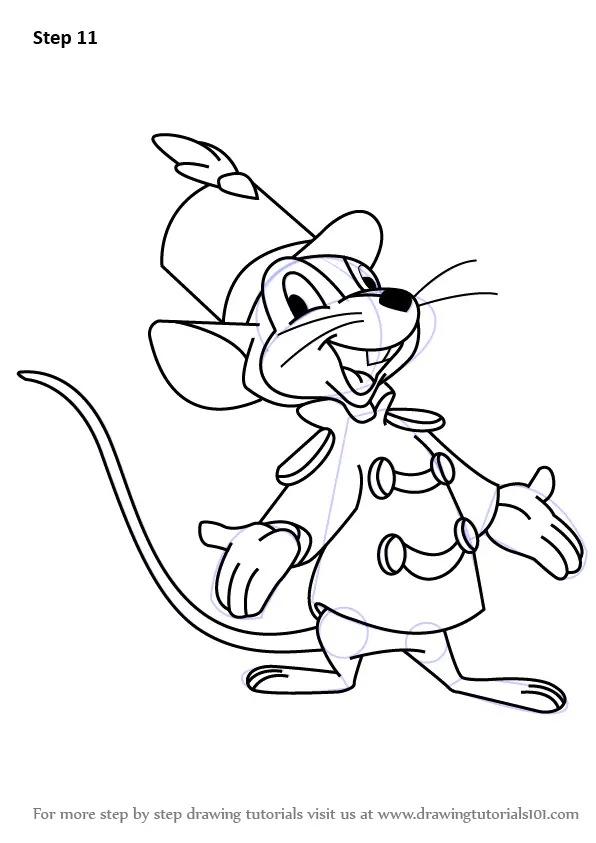 Learn How to Draw Timothy Q. Mouse from Dumbo (Dumbo) Step by Step :  Drawing Tutorials