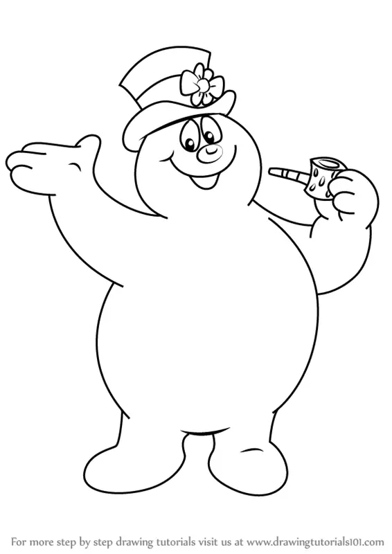 Learn How to Draw Frosty from Frosty the Snowman (Frosty the Snowman