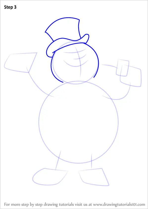 Step by Step How to Draw Frosty from Frosty the Snowman