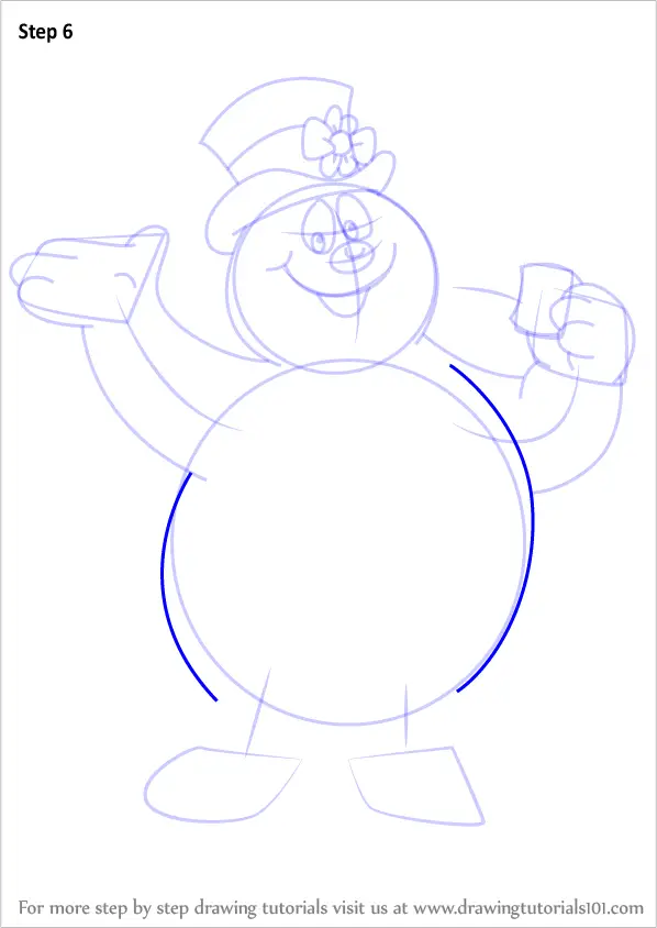 Step by Step How to Draw Frosty from Frosty the Snowman