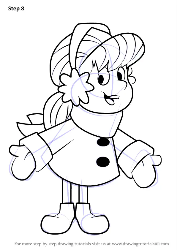 Learn How To Draw Karen From Frosty The Snowman Frosty The Snowman Step By Step Drawing
