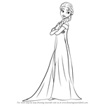 How to Draw Elsa from Frozen Fever