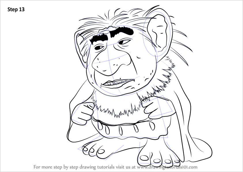 troll leader grand pabbie coloring page easy frozen