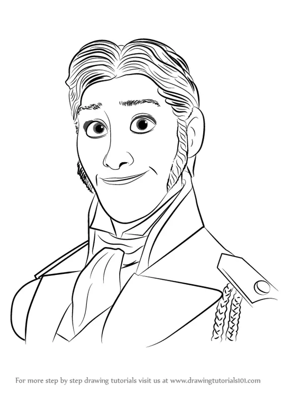 Learn How to Draw Prince Hans from Frozen (Frozen) Step by Step ...