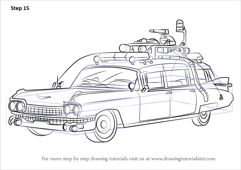 Learn How to Draw The Ghostbusters Car (Ghostbusters) Step by Step