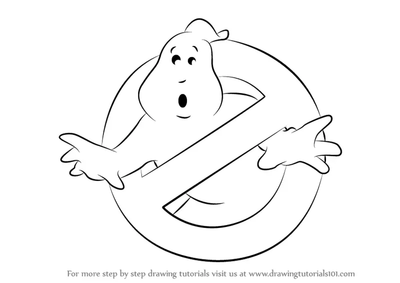 Learn How to Draw Ghostbusters Logo (Ghostbusters) Step by Step