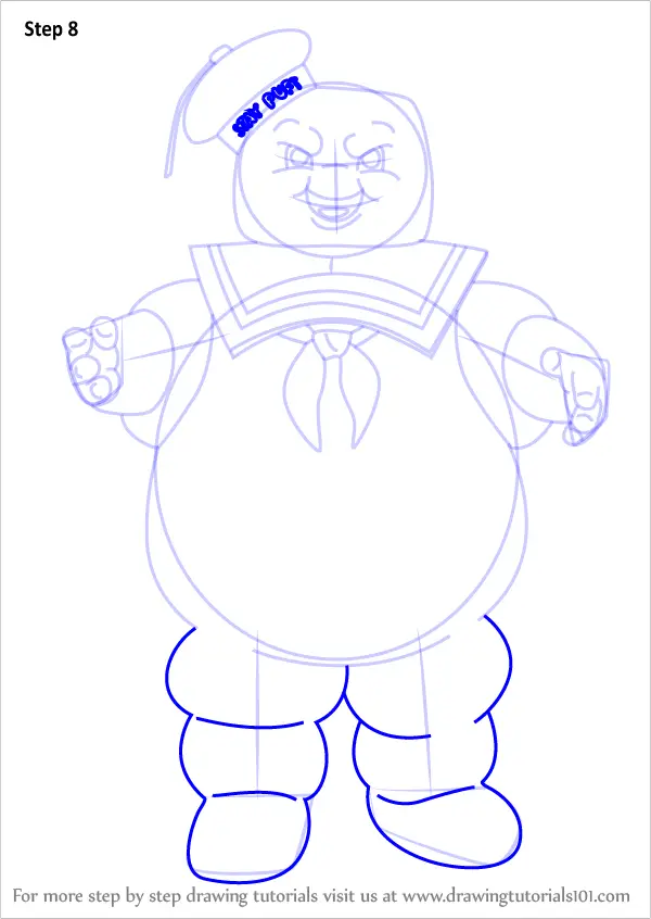 Learn How to Draw Stay Puft Marshmallow Man from Ghostbusters