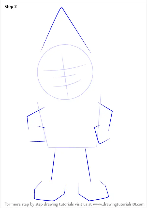 Step By Step How To Draw Gnomeo From Gnomeo And Juliet 