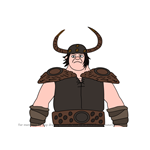 How to Draw Spitelout Jorgenson from How To Train Your Dragon 3