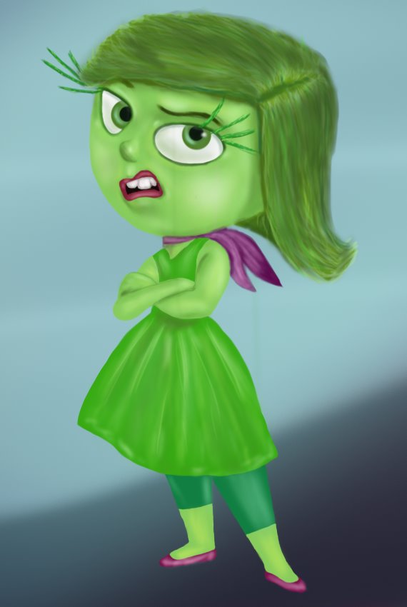 Learn How To Draw Disgust From Inside Out Inside Out Step By Step