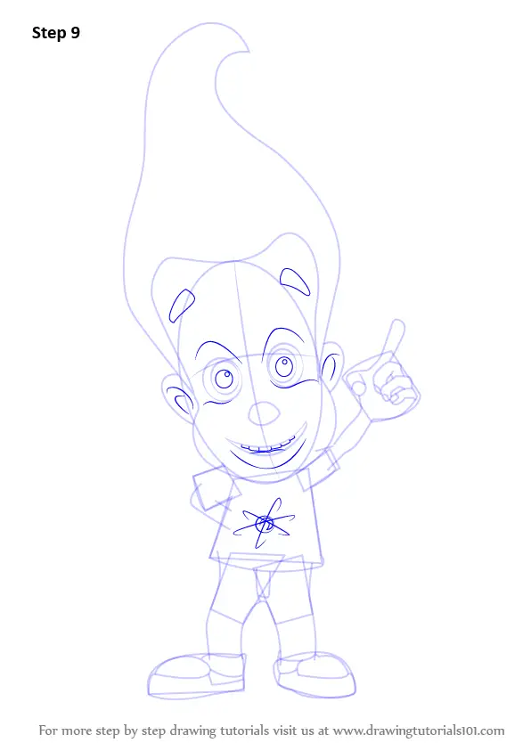 Learn How to Draw Jimmy Neutron from Jimmy Neutron Boy Genius (Jimmy