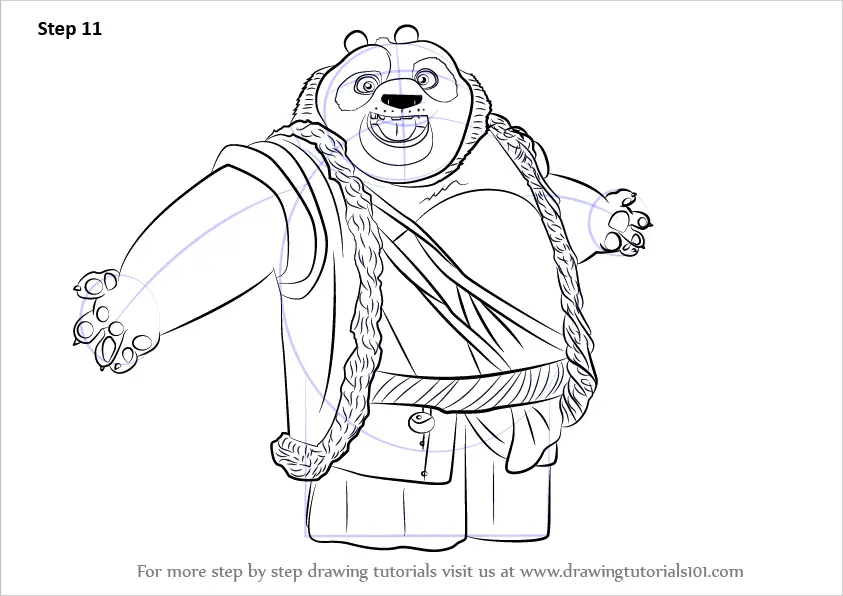 Learn How to Draw Li from Kung Fu Panda 3 (Kung Fu Panda 3) Step by ...