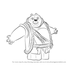 How to Draw Li from Kung Fu Panda 3