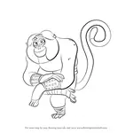 How to Draw Monkey from Kung Fu Panda 3