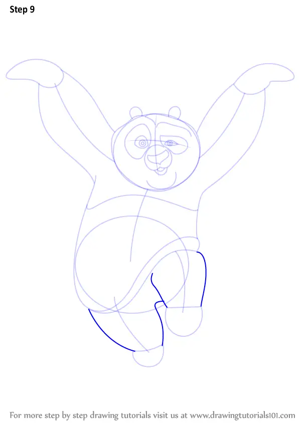 Learn How to Draw Po Giant Panda from Kung Fu Panda (Kung Fu Panda