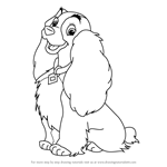 How to Draw Lady from Lady and the Tramp